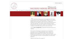 Desktop Screenshot of nicholshousemuseum.org