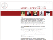 Tablet Screenshot of nicholshousemuseum.org